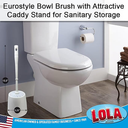 LOLA Toilet Brush and Holder Set, Classic Version, Durable Bristles - Image 4