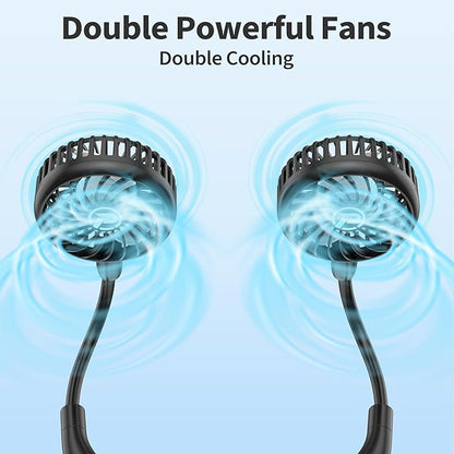 COMLIFE Portable Neck Fan, 2600mAh Battery Operated Ultra Quiet Hands Free USB - Image 2