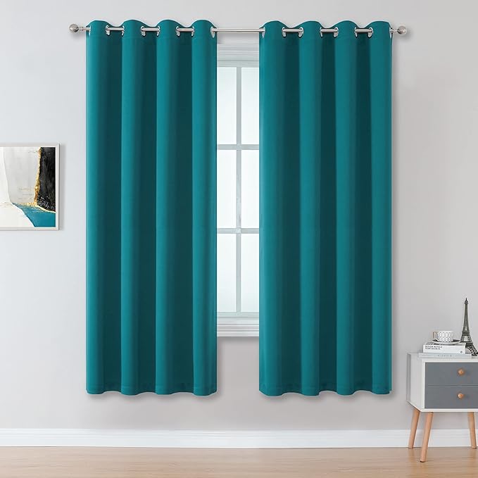 DUALIFE Teal Blackout Curtains by DUALIFE