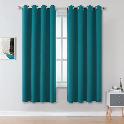 DUALIFE Teal Blackout Curtains by DUALIFE