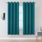 DUALIFE Teal Blackout Curtains by DUALIFE