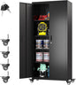 Garage Storage Cabinet with Wheels, Metal Storage Cabinet with 4 Adjustable by REEMOON