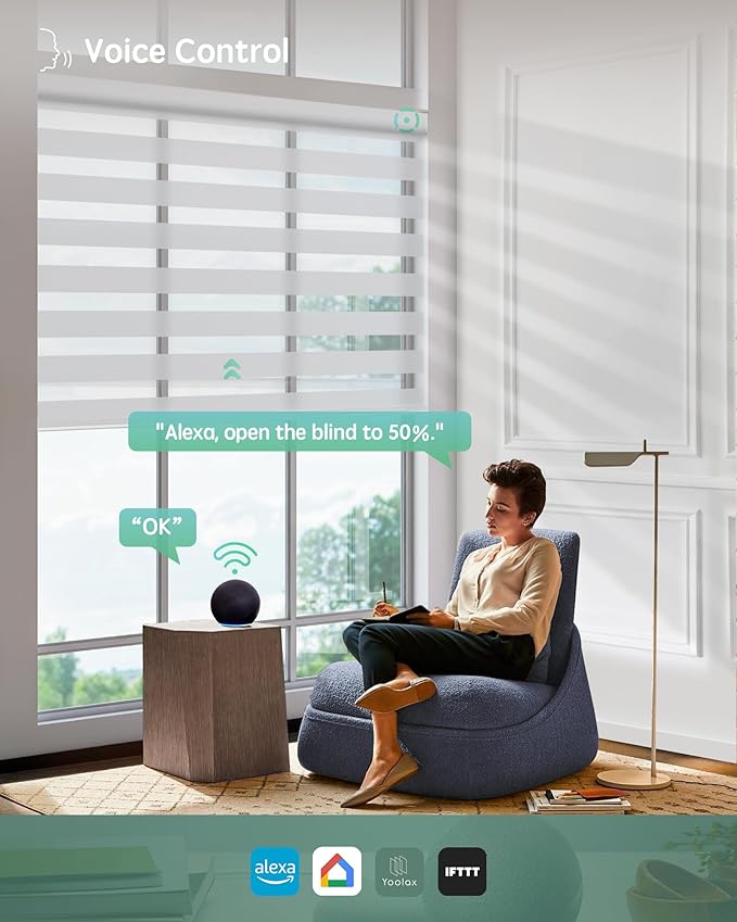 Yoolax Motorized Zebra Blinds Compatible - Image 3
