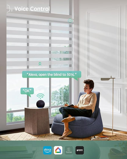 Yoolax Motorized Zebra Blinds Compatible - Image 3