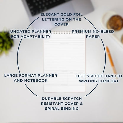 | Meeting Notebook for Work | 8.25" x 11.75" | Project Planner | Simple Design - Image 4