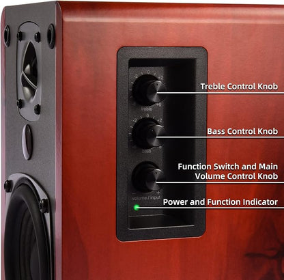 SINGING WOOD BT27 Active Powered Bluetooth Bookshelf Speakers - Image 7