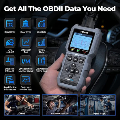 TOPDON AL500B OBD2 Scanner Battery Tester 2 in 1 Code Reader, Full OBDII - Image 3