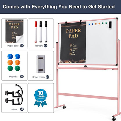 Mobile Whiteboard, 48x32 Inches Dry Erase Board - Image 6
