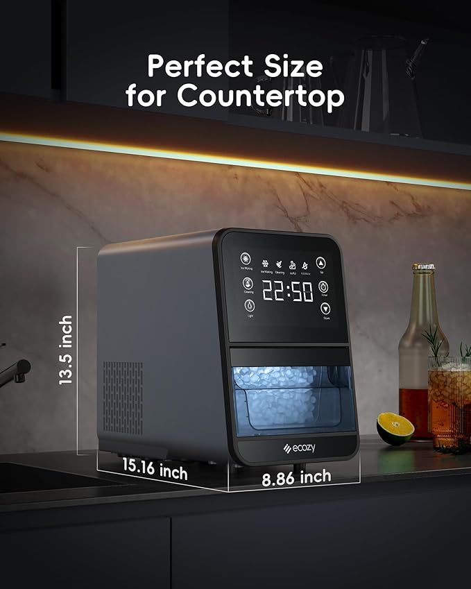 ecozy Nugget Ice Makers Countertop, 44Lbs Pebble Ice Maker, Intuitive EcoScreen - Image 7