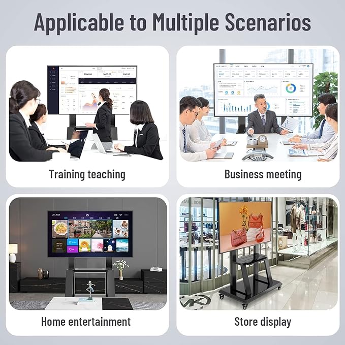 Mobile TV Cart, Rooling TV Stand - Image 9
