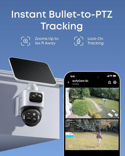 eufy Security eufyCam S4 2-Cam Kit, 4K Solar Camera Wireless Outdoor, Triple - Image 4