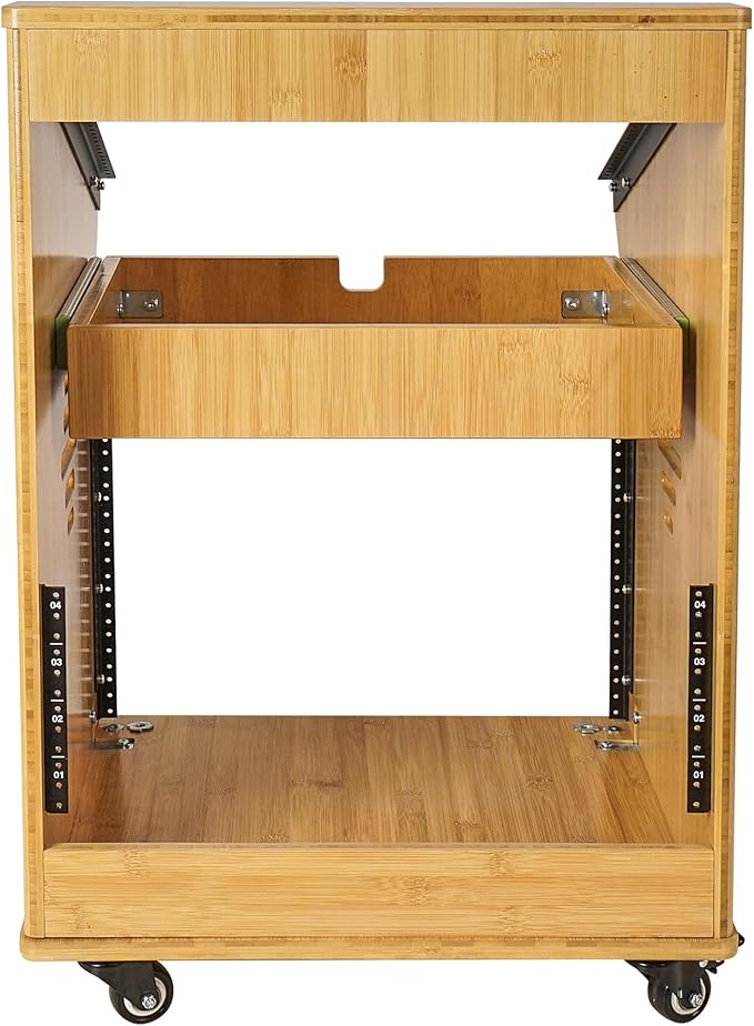 Sound Town DIY Solid Carbonized Bamboo Studio Rack - Image 4