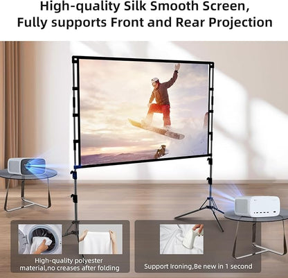Projector Screen and Stand, GAINVANE 120 inch Portable Projector Screen Indoor - Image 4