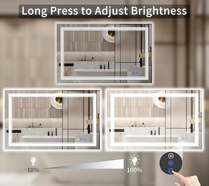 24"x48" LED Bathroom Mirror - Image 4