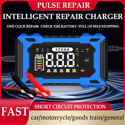 6-Amp 12V Smart Car Battery Charger, Battery Maintainer Trickle Charger - Image 2