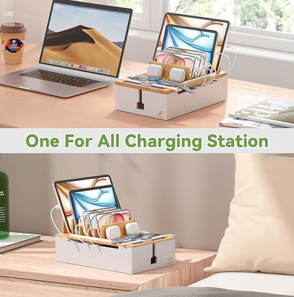 Pezin & Hulin Bamboo Charging Station, Electronic Devices Organizer - Image 7