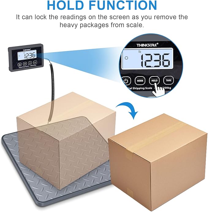 THINKSCALE Shipping Scale, 440 lbs/1 oz Highly Accurate Postal Scale - Image 3