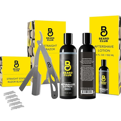 Beard Club Straight Razor for Men & Aftershave for Men – Soothing After Shave by TheBeardClub