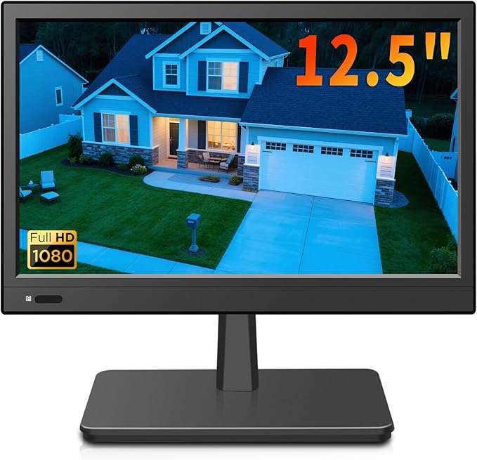 12.5 inch Security Monitor, Small Monitor by Jexiop