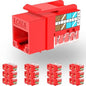 Rapink RJ45 Keystone Jack Cat6 10G Support, Keystone Jacks UTP 25 Pack by Rapink
