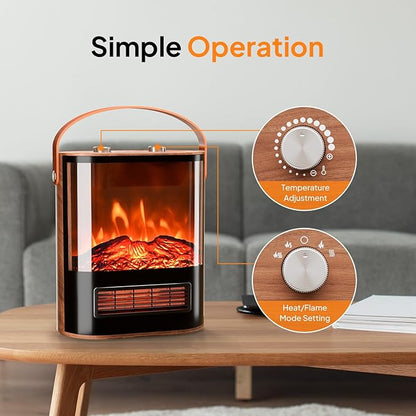 ROVSUN 1500W Electric Fireplace Stove - Image 4