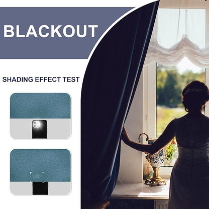 JIUZHEN Short Blackout Curtains - Image 3