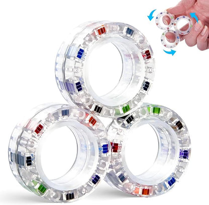 3pcs Magnetic Fidget Spinner Rings Toys by FINGERROCK