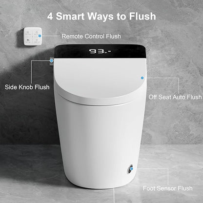 Smart Toilet with Elongated Heated Seat, Auto Flush, Manual Soft-Close Seat & - Image 4
