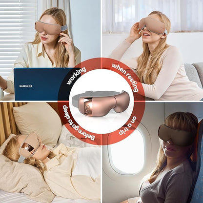 HubiCare Eye Massager with Heat, and Music Helps Relieve Strain, Dark Circles - Image 8