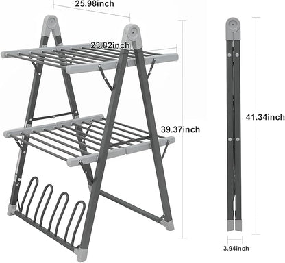 SHARNDY Electric Heated Clothes Drying Rack, Foldable Heated Garment Dryer - Image 4