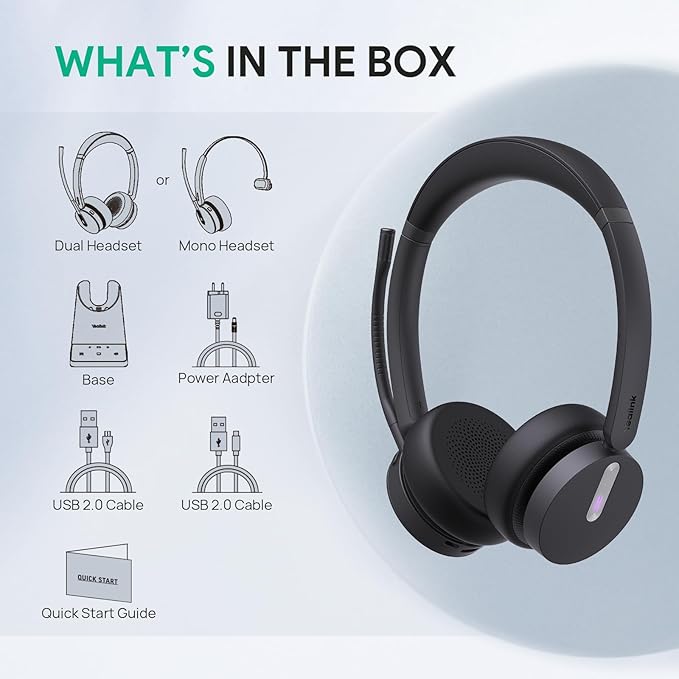 Yealink WH64 DECT & Bluetooth Dual Teams Wireless Headset, 606 ft Range On Ear - Image 8