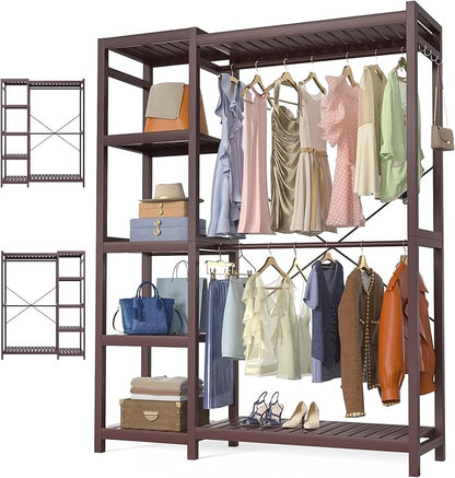 Homykic Bamboo Clothes Rack Garment Rack by Homykic