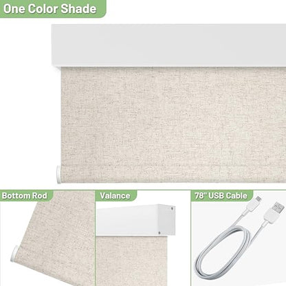 Motorized Blinds with Remote Control, 100% Blackout Cordless Wireless Electric - Image 4