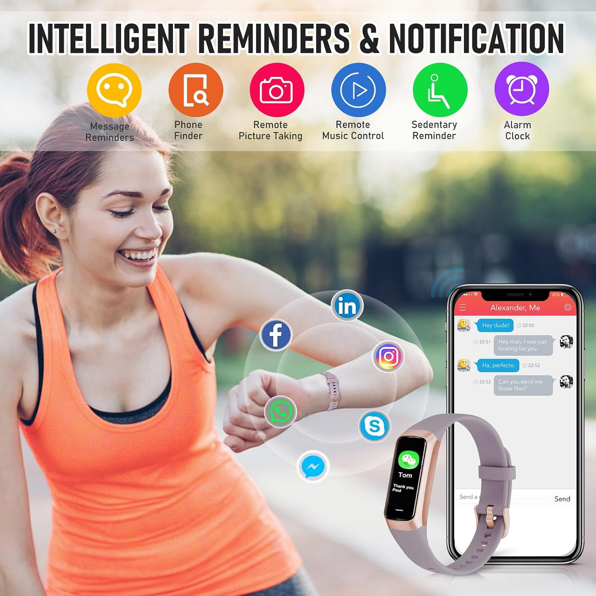 Fitness Tracker with 24/7 Heart Rate, Activity Trackers with Blood Pressure S...