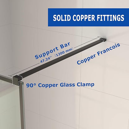 Mainzel 30" W x 76" H Fixed Shower Glass Panel, Frameless 3/8" ANSl Tempered - Image 8