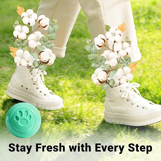 STRN Sneaker Deodorizer Balls 8 Packs Cotton Scent Shoe Odor Elimination - Image 5