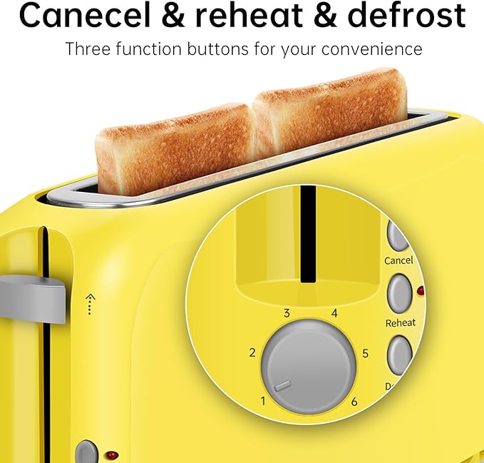 SEEDEEM 2 Slice Slim Toaster, Single 10" Long Slot Toaster Fits Bagels & - Image 6