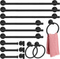gisafai 15 pcs black bathroom accessories hardware set, main product view