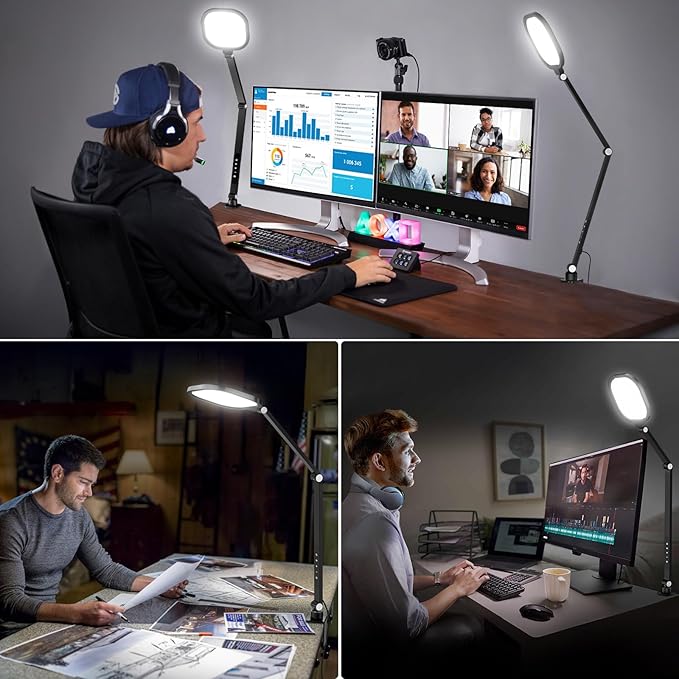2 Packs Video Conference Light for Computer, 15W LitONES Desk Light for Zoom - Image 5
