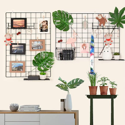 PAMANO Wall Photo Grid Shelf, Wall Hanging Ins Art Display Grid Panel - Image 6