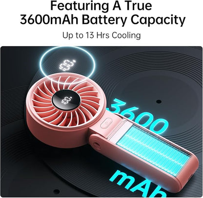 JISULIFE Handheld Fan Life7 – Ultimate Flexibility: High-Power Motor, LED - Image 4
