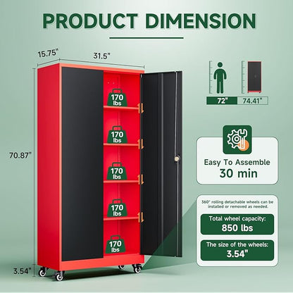 Letaya Metal Garage Storage Cabinets - Image 3