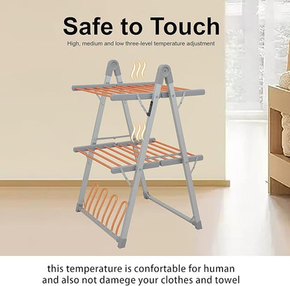SHARNDY Electric Heated Clothes Drying Rack, Foldable Heated Garment Dryer - Image 6