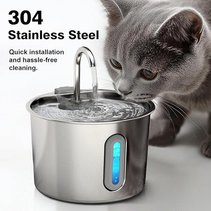 Cat Water Fountain, 74oz/2.2L Cat Fountain - Image 2