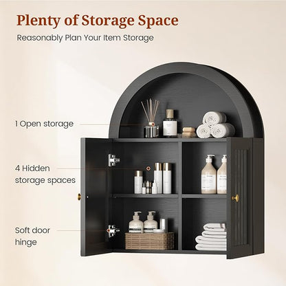 Arched Bathroom Wall Cabinet, 23.6 x 30.3'' Over The Toilet Cabinet - Image 4