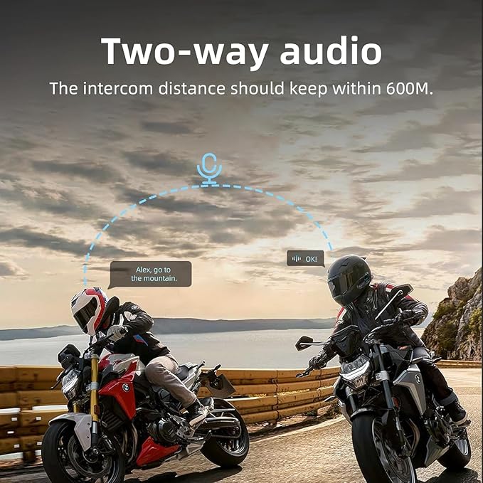 cepkquis Motorcycle Bluetooth Headset Wireless Helmet 2-Way 400M Intercom - Image 2