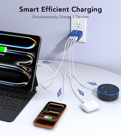 40W USB C Super Fast Charger Cube, 2 Pack PD + QC Charging Block Power Adapter - Image 2