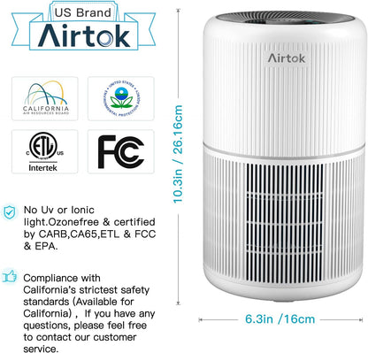 air purifier for home bedroom with h13 true showing dimensions
