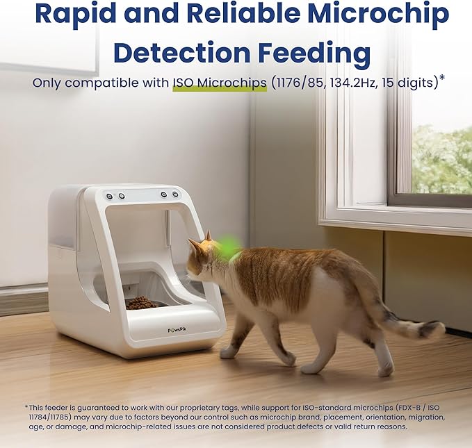 PawsPik Automatic Microchip RFID Cat Feeder, ISO Microchip & PawsPik RFID Tag - Image 3