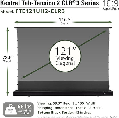 Elite Screens Kestrel Tab-Tension 2 CLR3, Ultra-Short Throw Ceiling Ambient - Image 6